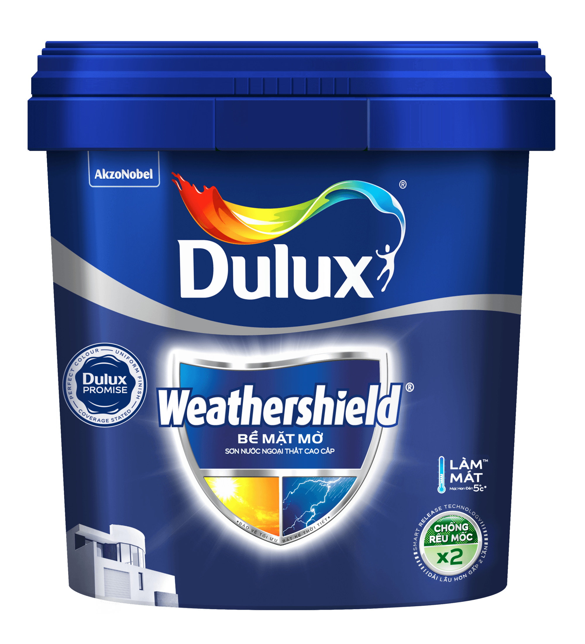 Sơn Dulux Weathershield bề mặt mờ